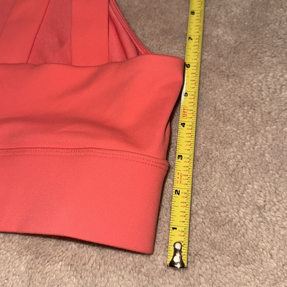 Jockey Orange Pink Fitted Crop Sports Bra NWOT - Picture 4 of 7